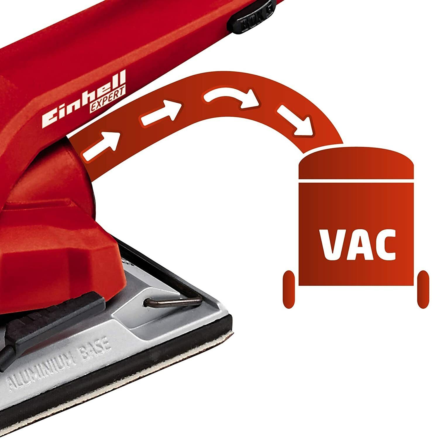 Einhell eccentric sander TE-OS 2520 E (250 W, 115x230 mm, speed control, suction adapter, Velcro sandpaper P120, case)