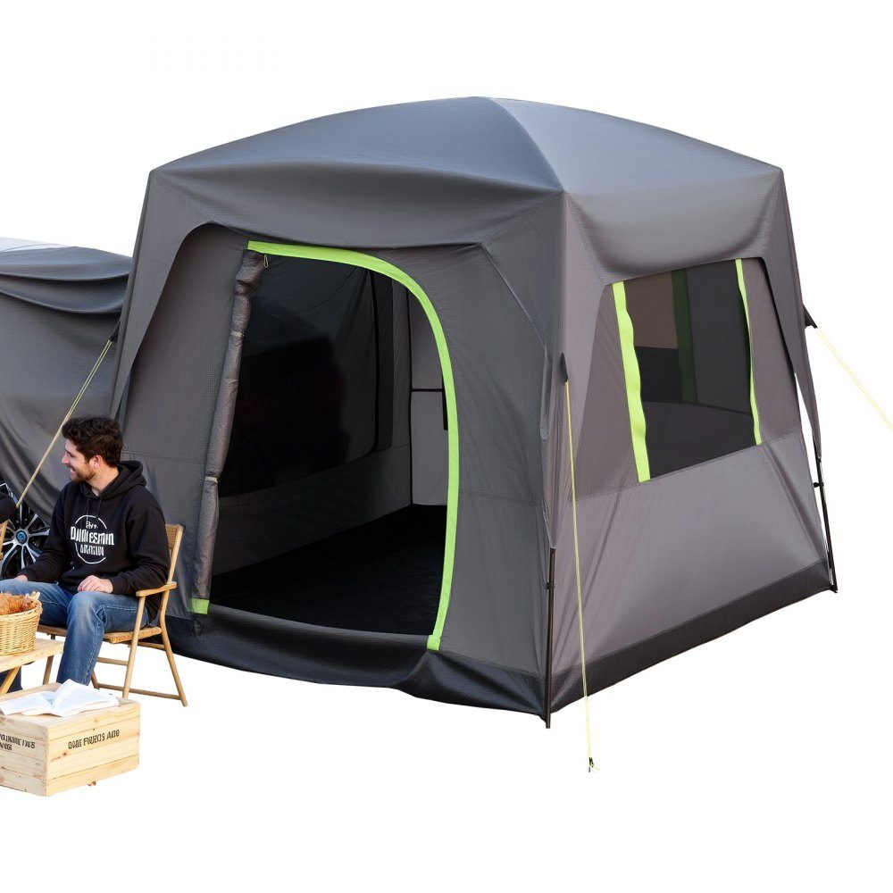 SUV Tent Camping Car Tent (248x308x230cm) Waterproof PU2000 Spacious Double Layer Design for 5-8 People SUV Camping Tent with Windows and Mesh Windows Rain Canopy and Bag