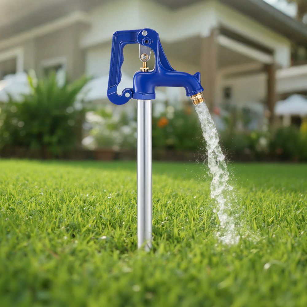 Vorstbestendige tuinhydrant, 1595 mm buitenkraan met 36" ingraafdiepte, G 3/4" leidingaansluiting en slangkoppeling, loodvrije hydrant voor tuin- en boerderijirrigatie
