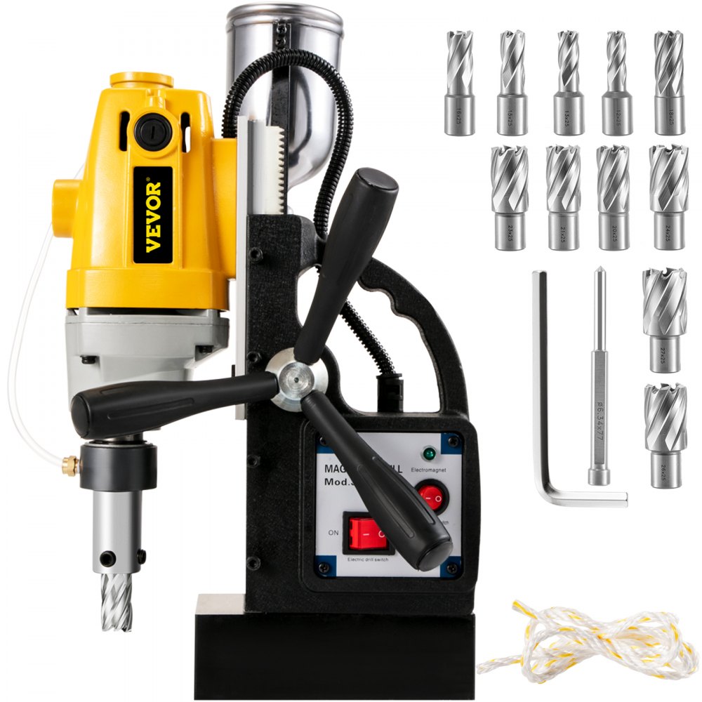 Perceuse magnétique SDT MD40 avec 13 pièces de coupe-anneau HSS de 25,4 mm Perceuse magnétique SDT MD40 avec 13 pièces de coupe-anneau HSS de 25,4 mm
