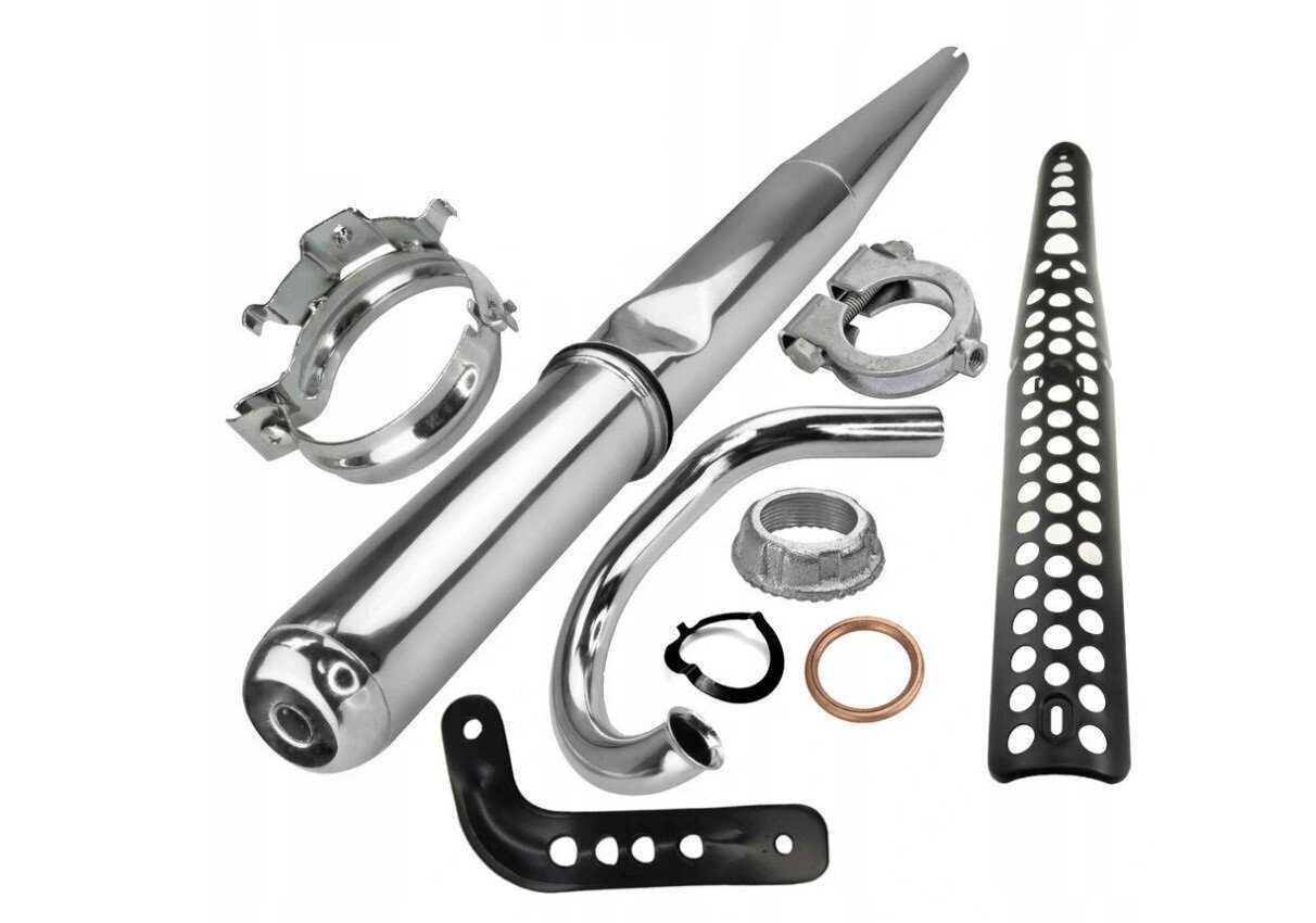 Simson Set Auspuffkrümmer Hitzeschutz Simson S51 Enduro UVP 149 €