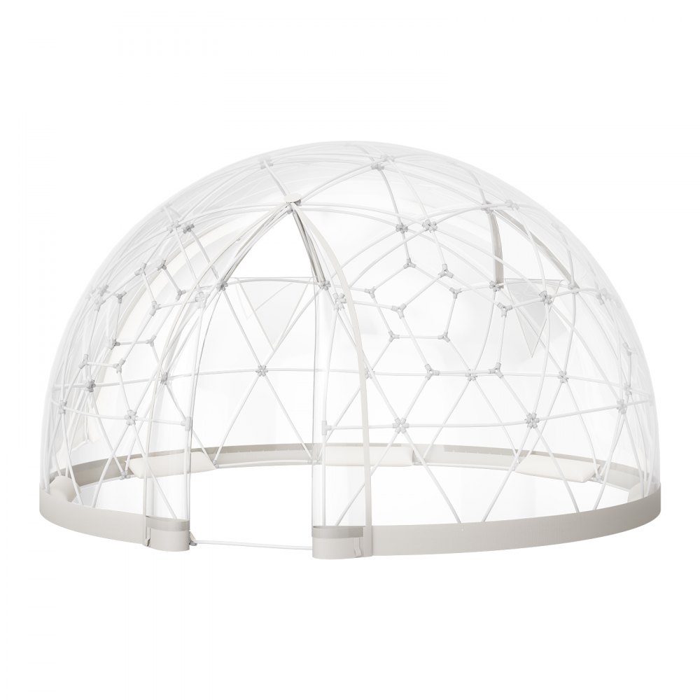 Dôme de jardin 12x7 pieds tente à bulles transparente 4-7 personnes serre à dôme géodésique avec fenêtre tente en PVC pour jardin patio camping fête mariage