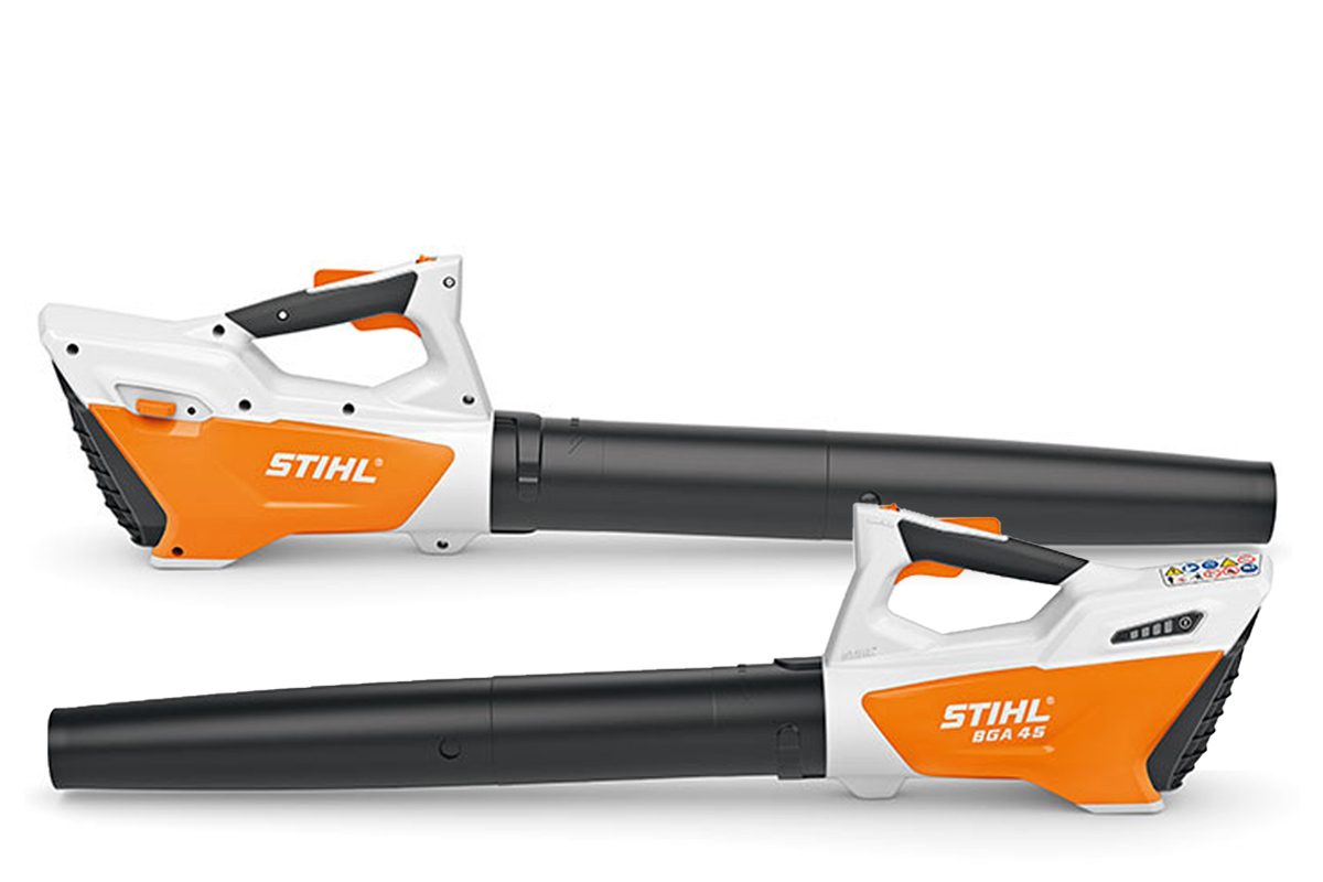 Stihl BGA 45 Souffleur de feuilles sans fil maniable avec batterie intégrée + gants professionnels, STIHL (44 m/s, 5N)