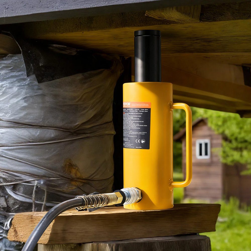 Hydraulic cylinder jack capacity 20T hydraulic cylinder 100mm stroke single-acting portable yellow hydraulic cylinder