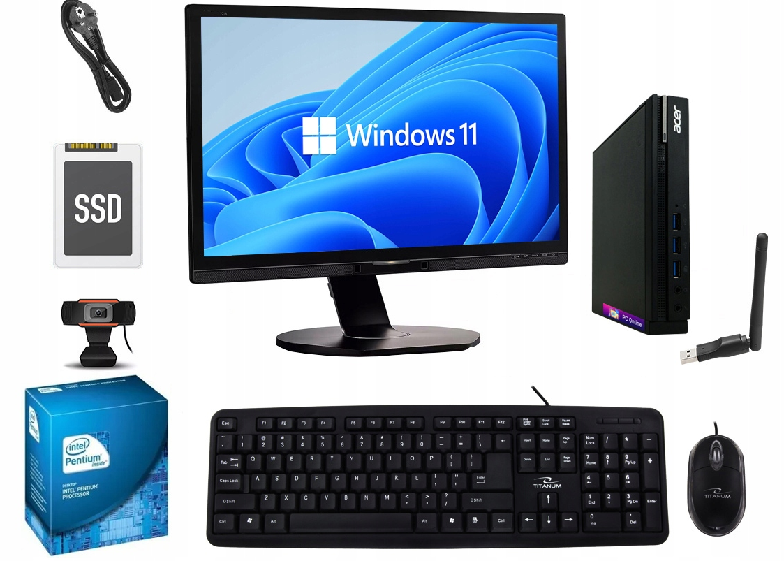 Zestaw komputera biurowego/szkolnego zawierający monitor – zwroty leasingowe z zasilaniem i systemem Windows 11 Zestaw komputera biurowego/szkolnego zawierający monitor – zwroty leasingowe z zasilaniem i systemem Windows 11