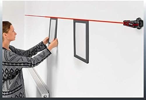 Einhell Laser-Nivelliergerät TC-LL 1 (Arbeitsbereich – Linie 5 m, Arbeitsbereich – Punkt 20 m, Softgrip, inkl. flexibler Wandhalterung)