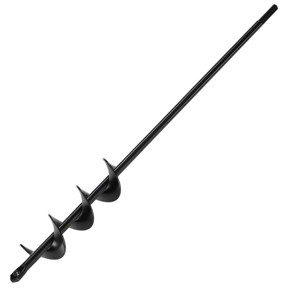 Tarière de terre pour perceuse, foret de jardin en acier Q235 40 x 420 mm pour foret hexagonal de 3/8", foret de ponceau, outil de creusement pour la plantation et le perçage Tarière de terre pour perceuse, foret de jardin en acier Q235 40 x 420 mm pour foret hexagonal de 3/8", foret de ponceau, outil de creusement pour la plantation et le perçage