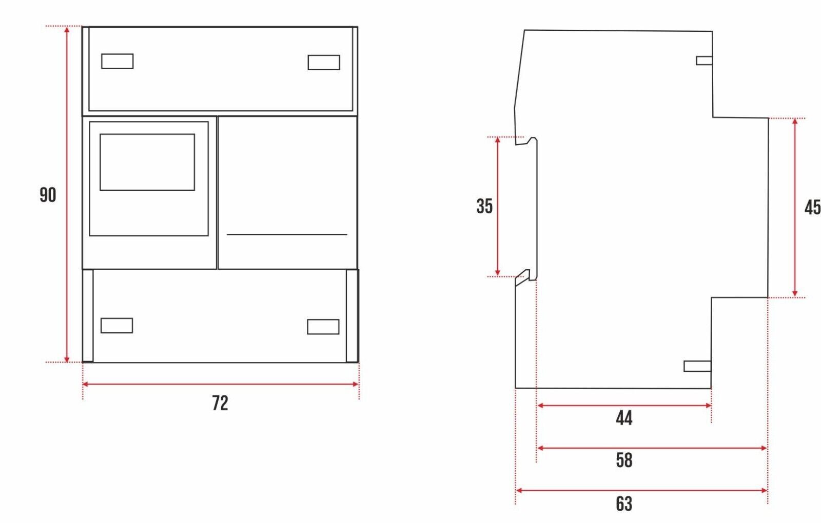 LICZNIK PRĄDU 3-FAZOWEGO RS485 MODBUS 100A