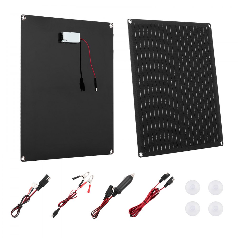 Chargeur de batterie de panneau solaire 30 W 12 V, kit de panneau solaire monocristallin avec contrôleur intelligent intégré et 3 câbles de connexion, portable pour camping-car, voiture, moto, bateau, camionnette, camping-car Chargeur de batterie de panneau solaire 30 W 12 V, kit de panneau solaire monocristallin avec contrôleur intelligent intégré et 3 câbles de connexion, portable pour camping-car, voiture, moto, bateau, camionnette, camping-car