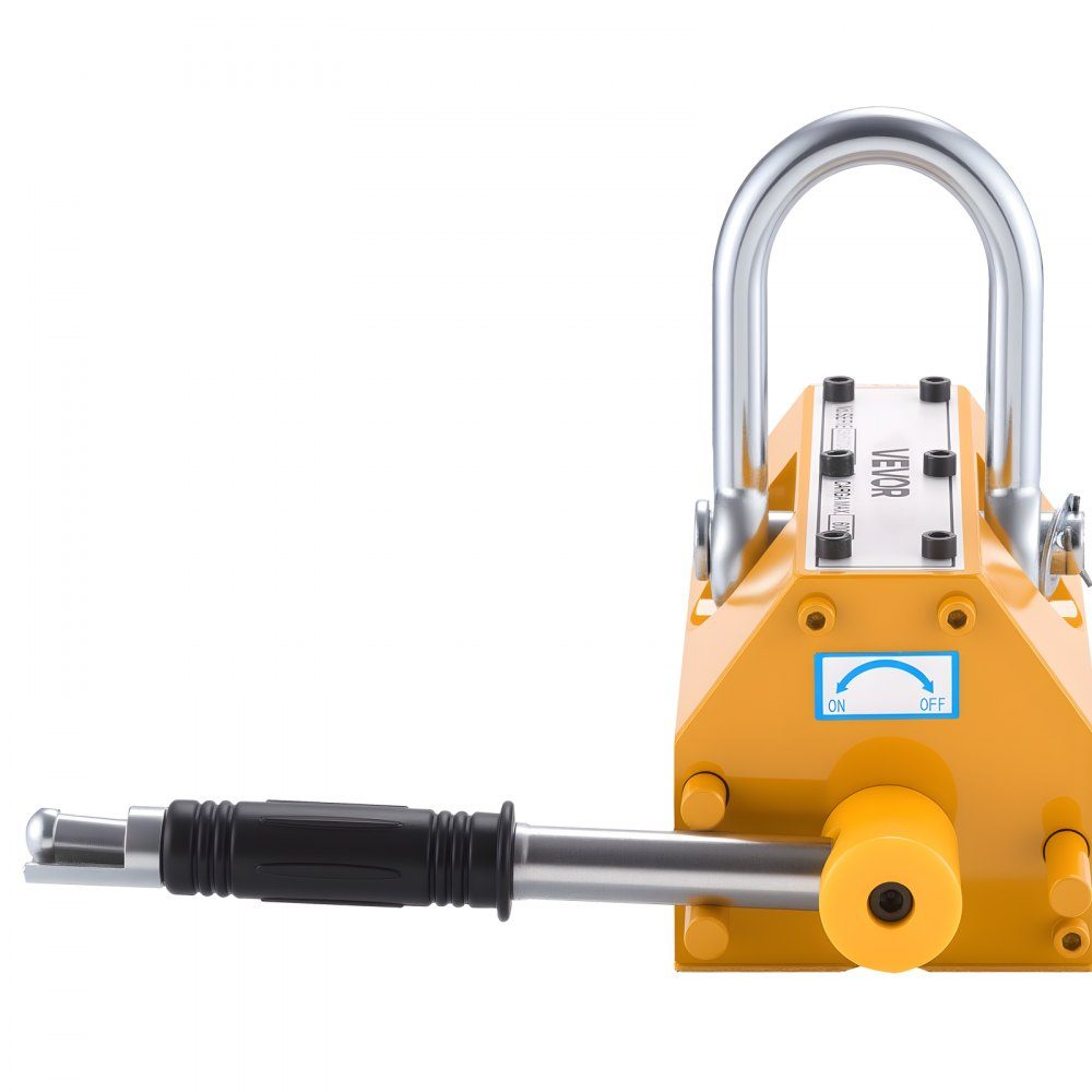 Load lifting magnet permanent magnet lifter 600 kg pulling force lifting magnet with release handle & steel hook, used in workshop cranes and hoists, for lifting steel plates, boards