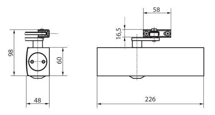 Ferme-porte GEZE TS 2000 VBC argent + BLOC D'OUVERTURE 103392 102421 180BLK
