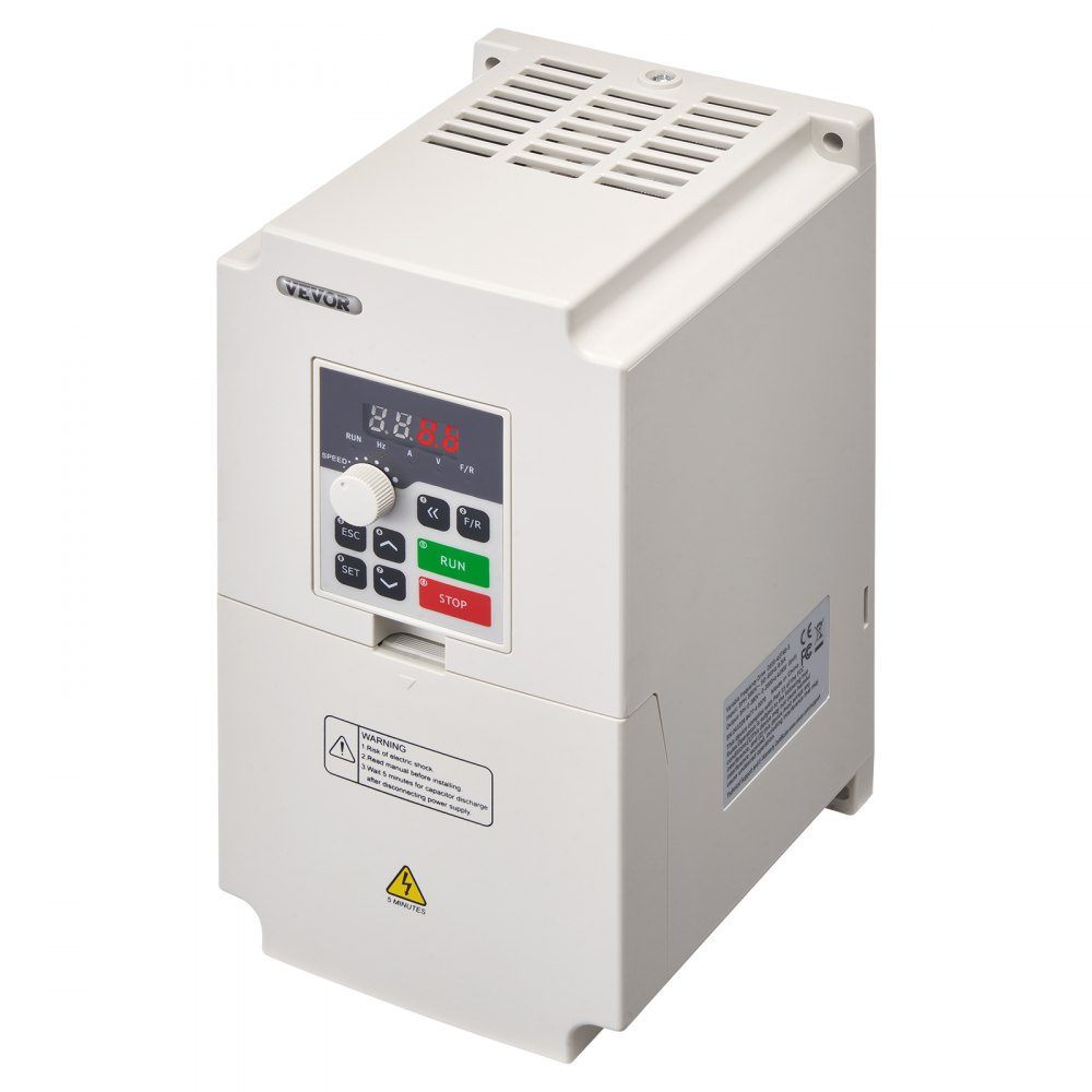 Variateur de fréquence VFD 5HP, 4kW, 8,5A, CA triphasé, entrée 380V vers CA triphasé, sortie 0-380V, variateur de fréquence, entrée 50/60Hz, sortie 0-2000Hz, VFD pour contrôle de vitesse du moteur de broche