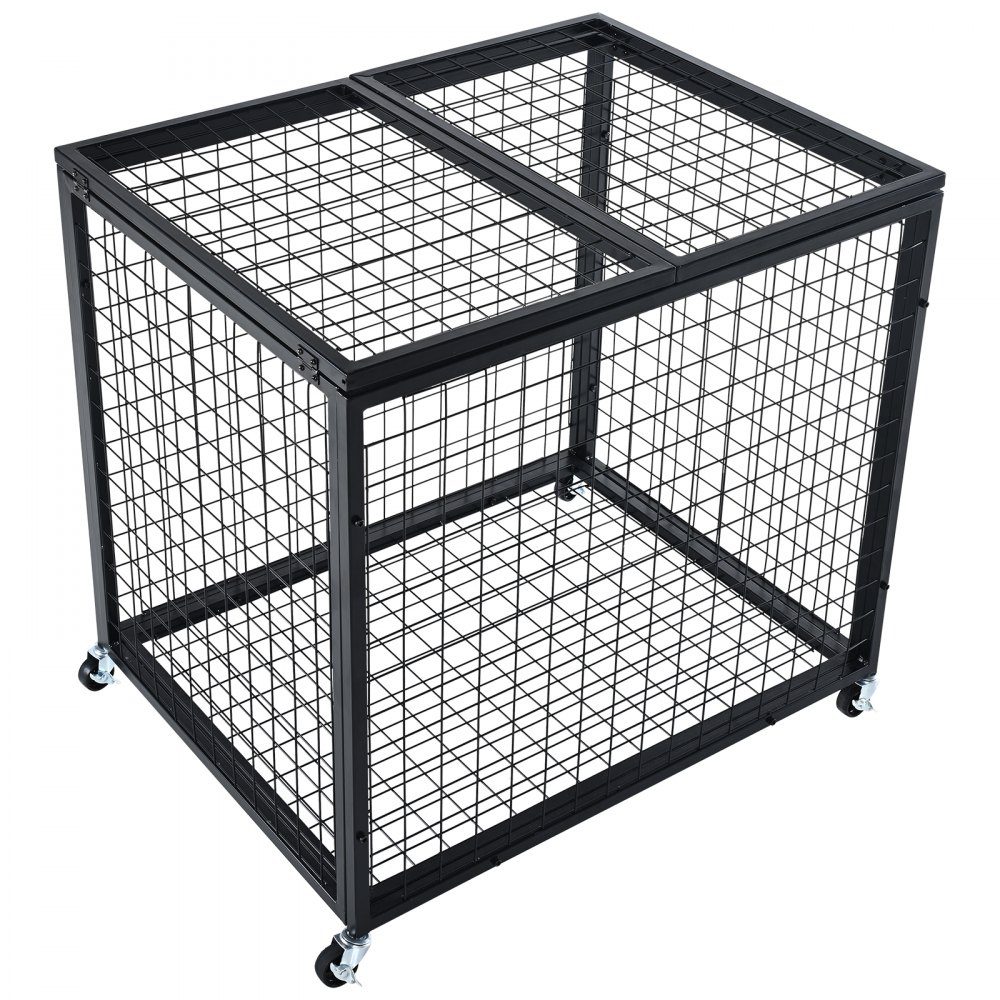 Wózek na piłki 850 x 675 x 825 mm, Piłki sportowe, Zamykana klatka do koszykówki, Klatka na piłki, Sprzęt do sportów halowych na świeżym powietrzu, Stalowy wózek do przechowywania na kółkach do garaży