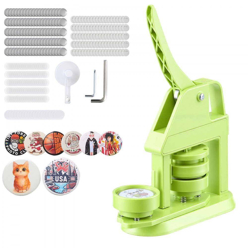 Button Machine 58 mm Button Maker Machine met 100 Button Onderdelen Mr. Panda Magic Book Circle Cutter & Inbussleutel Pin Maker Button Maker voor doe-het-zelf-badges en gepersonaliseerde pins