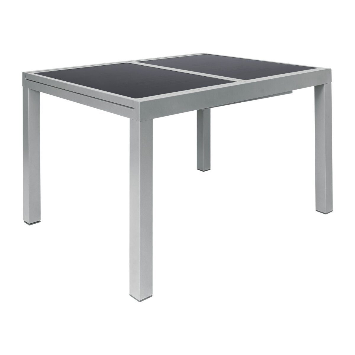 Gartentisch Aluminium silber ausziehbar