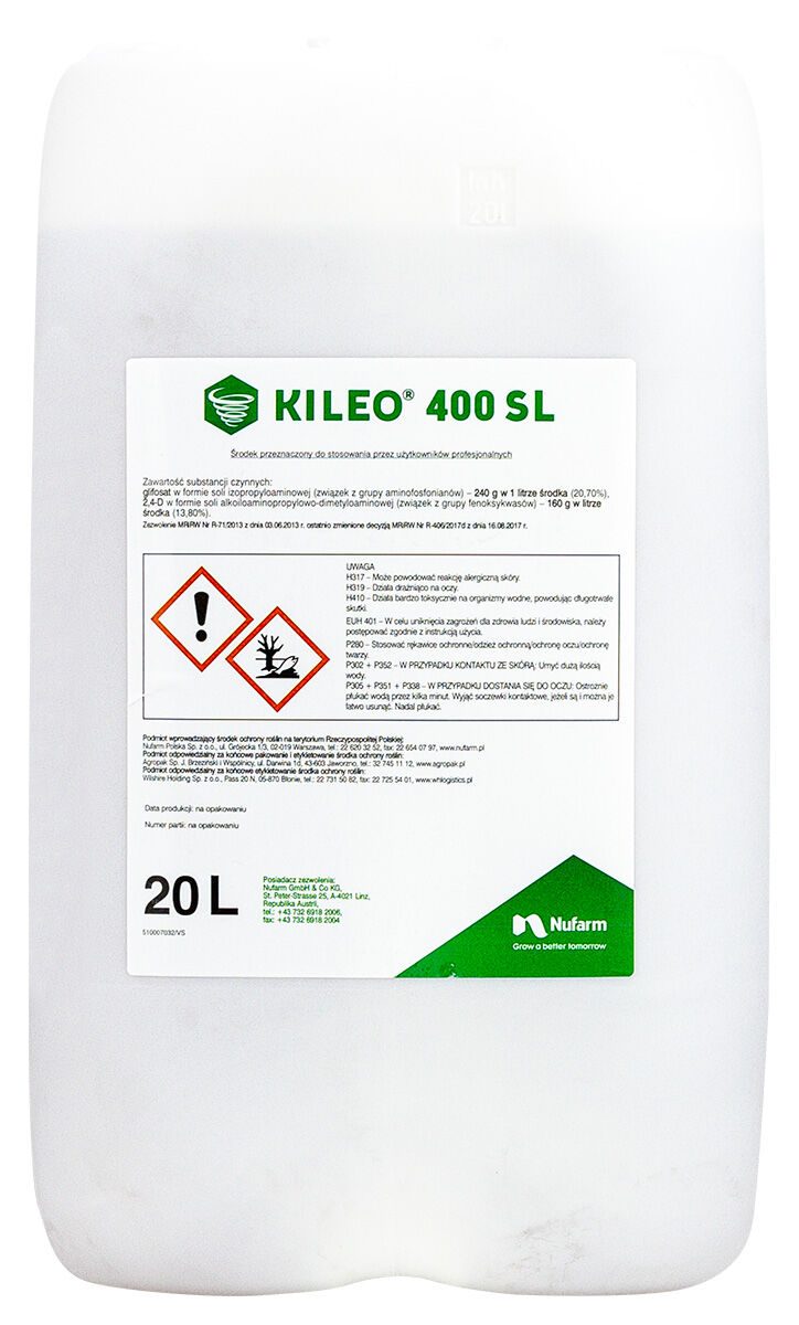 Kileo 400 SL (Glyphosate, 2,4-D) Nufarm – herbicide