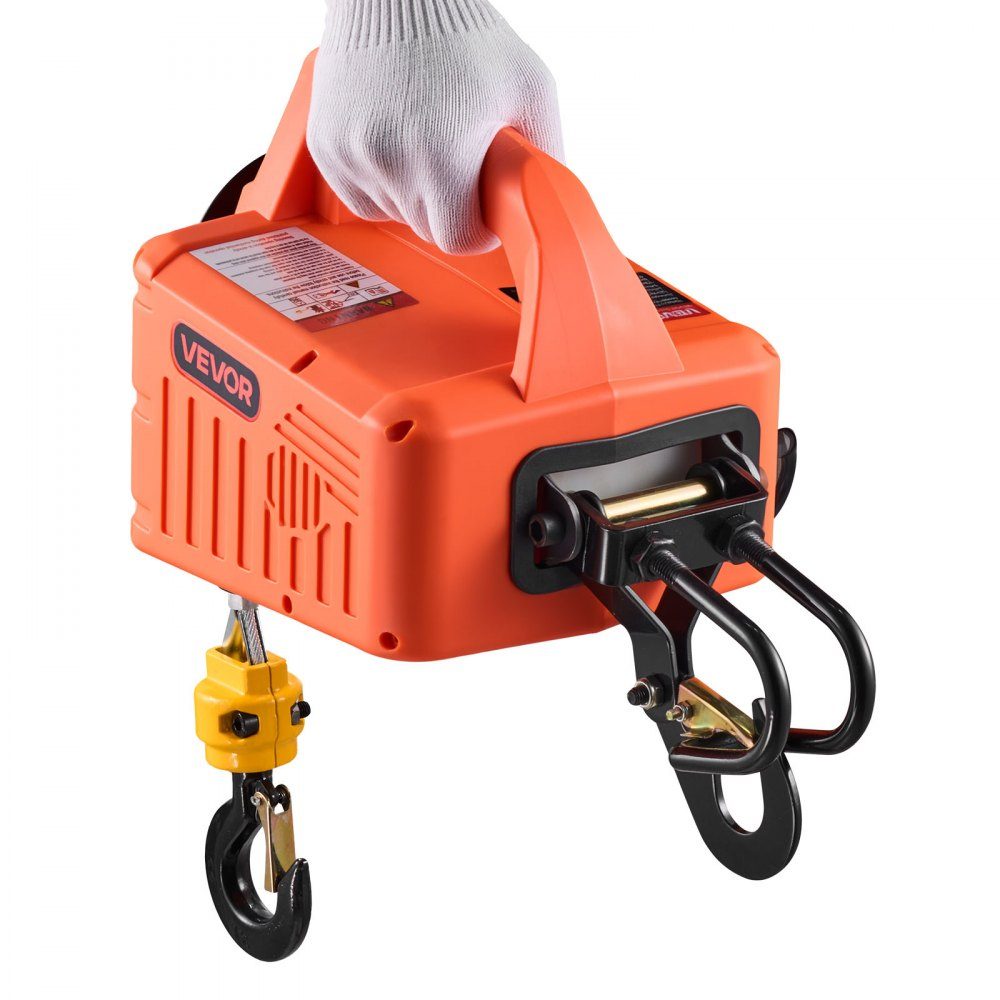 Treuil électrique, capacité de charge de 500 kg, palan électrique 3 en 1, 1500 W, hauteur de levage de 7,6 m, 5 m/min, avec télécommande manuelle, filaire et sans fil pour usine, entrepôt et garage