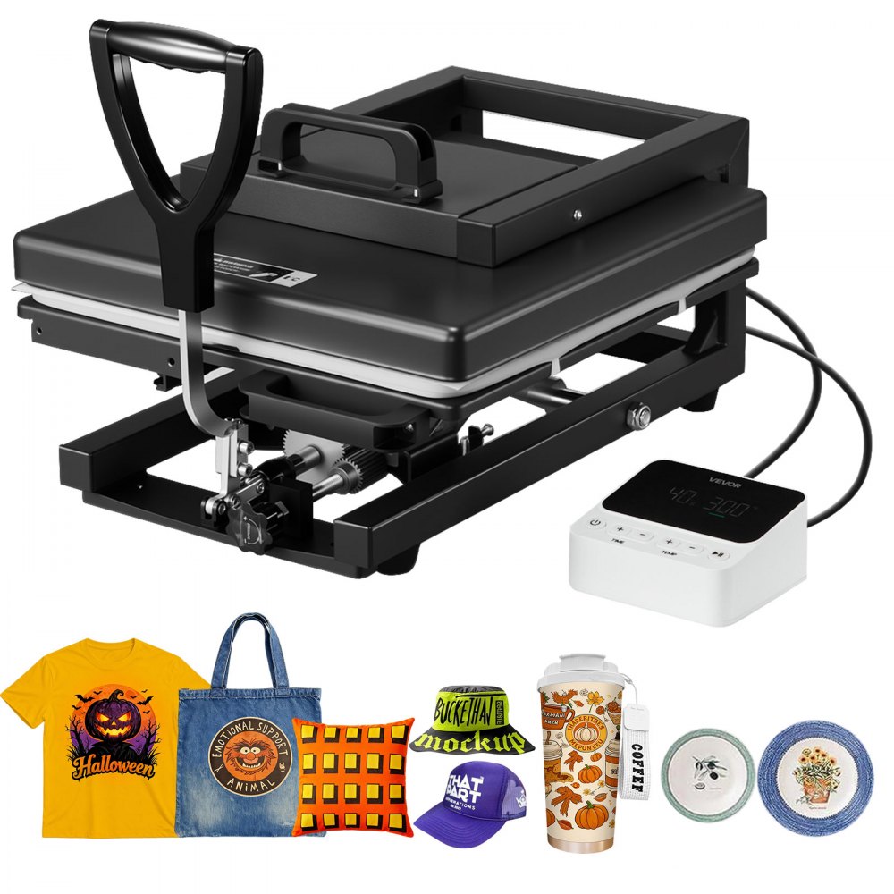 Transferpers 38 x 38 cm 5 in 1 multifunctioneel, snelle en gelijkmatige verwarming, hete persmachine sublimatiepers hittepers voor T-shirts/kopjes/mokken/petten/borden, zwart Transferpers 38 x 38 cm 5 in 1 multifunctioneel, snelle en gelijkmatige verwarming, hete persmachine sublimatiepers hittepers voor T-shirts/kopjes/mokken/petten/borden, zwart