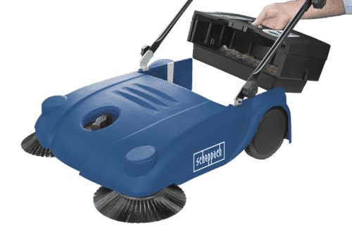 Scheppach Kehrmaschine S700 (Kehrbreite 700mm, 16L Fangkorb, Höhenverstellung 10mm, Kehrfläche 2000m²/h)
