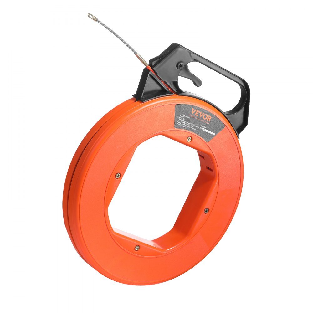 Aide à l'extraction de câbles 38,1 m Spirale d'extraction de haute qualité en PET avec gants en coton et fixation Câble de traction pour conduits vides avec câble incassable [4,5 mm] Ressort d'extraction Aide à l'extraction