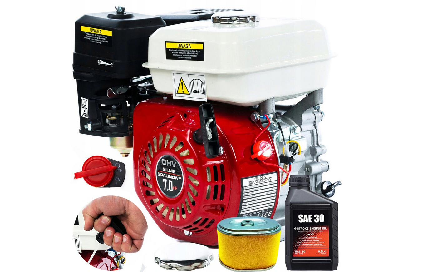 Kit de démarrage avec moteur essence, MOTEUR À COMBUSTION GX160, 7 CV, arbre 19 mm, OHV + huile Kit de démarrage avec moteur essence, MOTEUR À COMBUSTION GX160, 7 CV, arbre 19 mm, OHV + huile