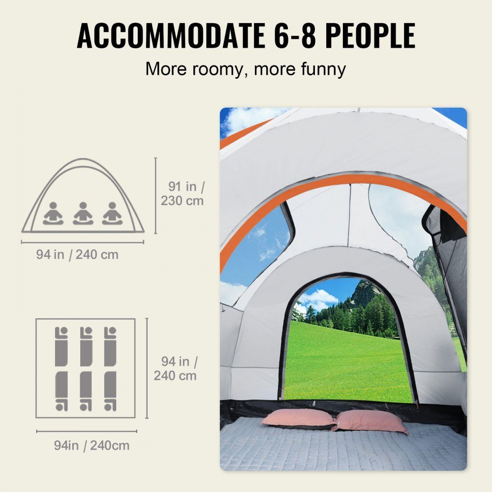 Dachzelt Busmarkise 240 x 240 x 230 cm, Autozelt-Heckklappe inklusive Doppelschichtzelt PU2000 mm Dachzelt Autodachzelt wasserdicht, geeignet für Camping, Abenteuer, Aufstehen, Picknick usw