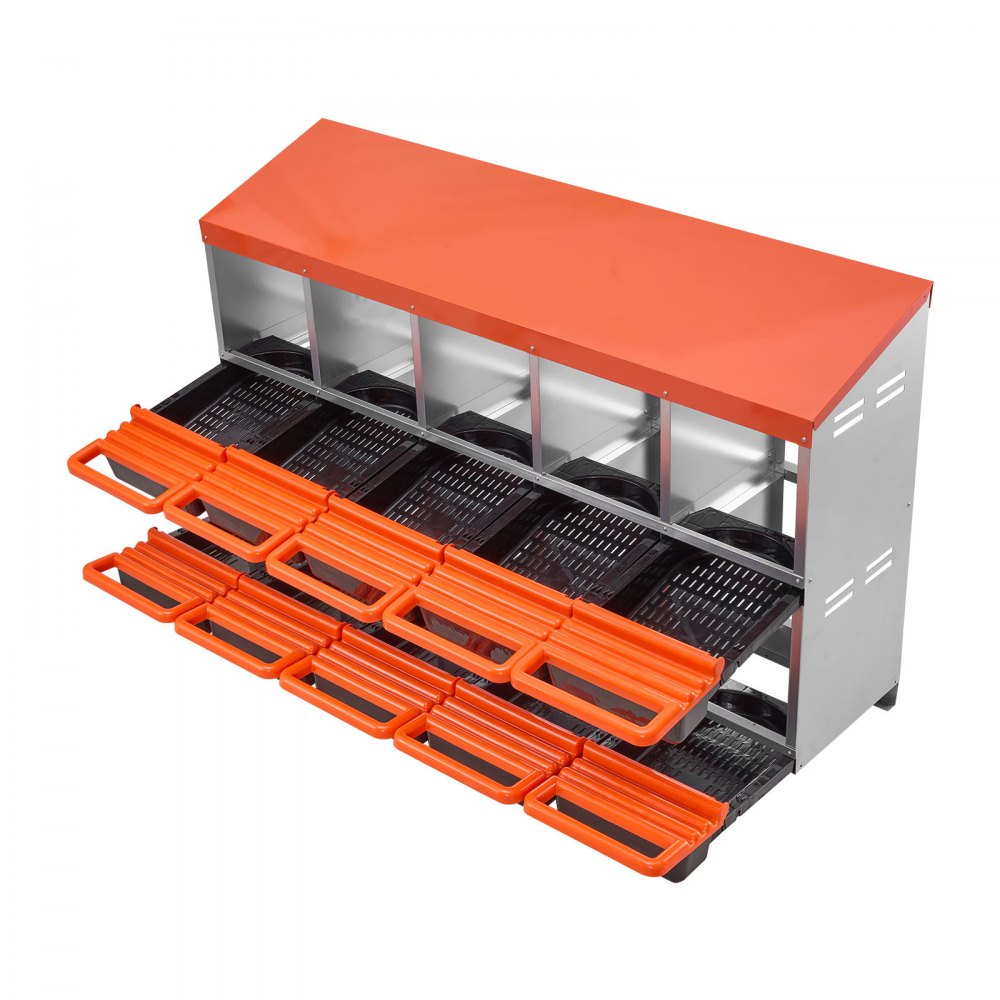 Legenest 10 Fächer, Abrollnest aus Metall mit schützenden Auffangdeckeln, Abrollnest, Hühnernest, ideal für Hühner, Enten, Hähnchen & anderes Geflügel, 1320x525x790 mm Legenest 10 Fächer, Abrollnest aus Metall mit schützenden Auffangdeckeln, Abrollnest, Hühnernest, ideal für Hühner, Enten, Hähnchen & anderes Geflügel, 1320x525x790 mm