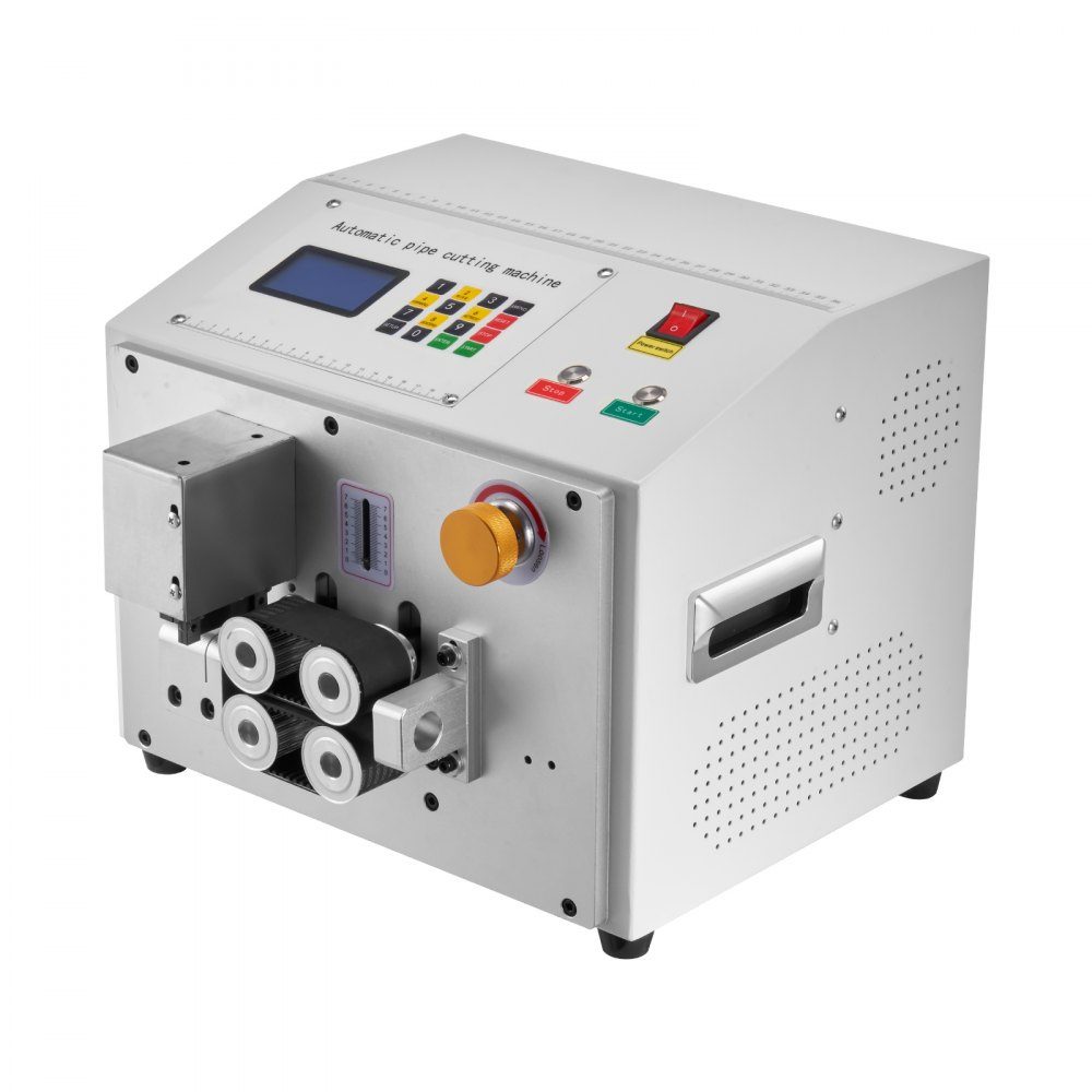 Automatic shrink tube cutter, pipe cutting machine with LCD display, 1-20mm cutting diameter, 0.1-99999.9mm cutting length for PVC-PE pipes, silicone pipes, soft water pipes
