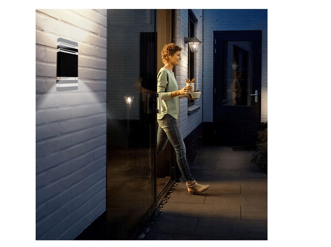 *BESTDEAL* 4x Designer Außenlampe Wandleuchte Anthrazit Schwarz