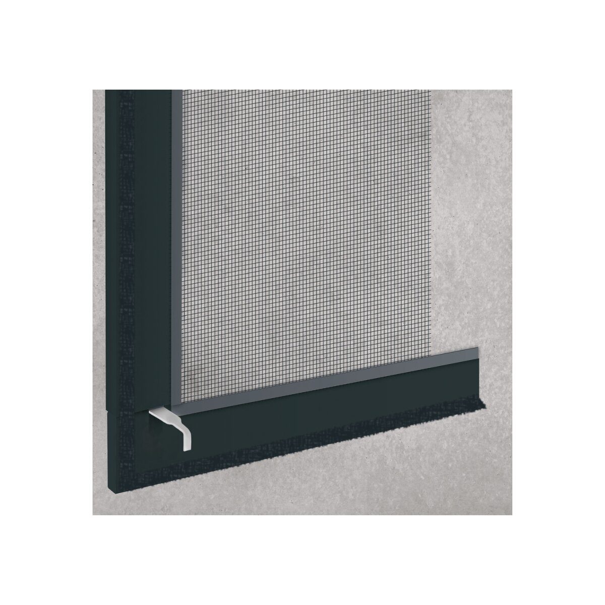 LIVARNO home Insektenschutz für Fenster, 100x120cm, anthrazit
