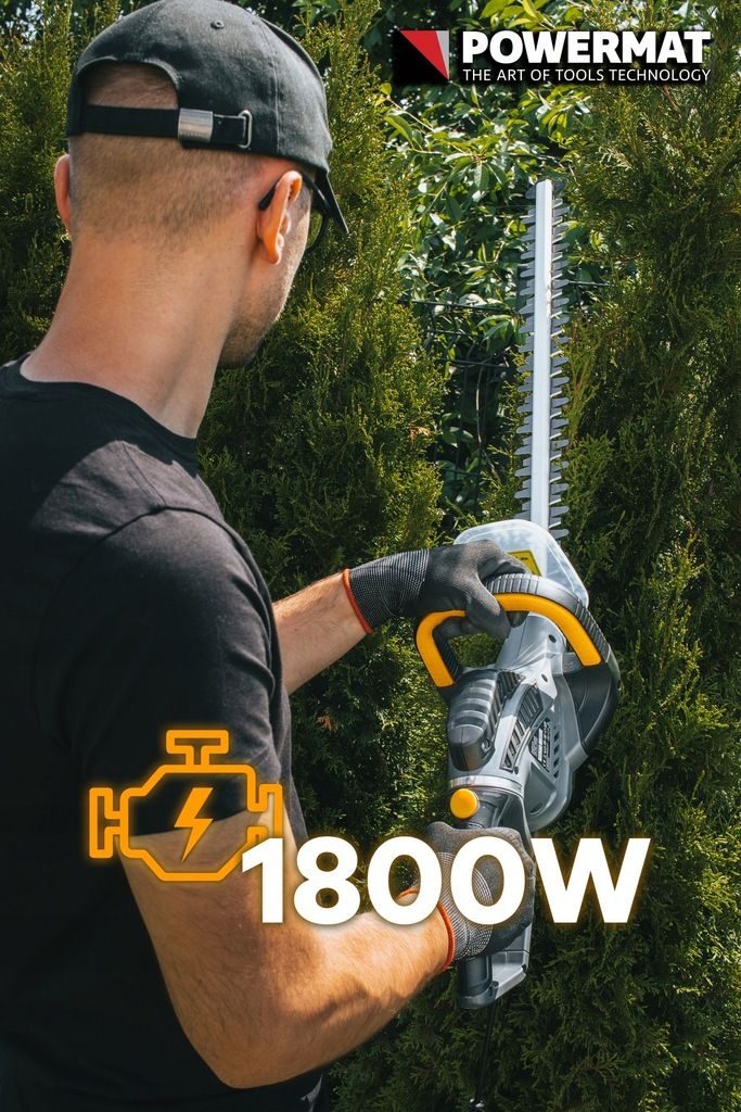 Elektrische Heckenschere für Äste und Büsche, 1800 W, 610 mm