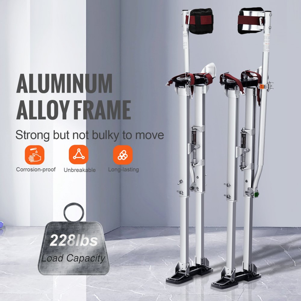 Aluminium-Stelzen, Deckenkonstruktion, 91,4–126,7 cm, höhenverstellbar, Arbeitsstelzen, Trockenbau, 103 kg Tragkraft, Maler-Stelzen, 27–29 cm Fußgröße für Malerarbeiten, Heimdekoration, Baumschnitt, elektrische Arbeiten Aluminium-Stelzen, Deckenkonstruktion, 91,4–126,7 cm, höhenverstellbar, Arbeitsstelzen, Trockenbau, 103 kg Tragkraft, Maler-Stelzen, 27–29 cm Fußgröße für Malerarbeiten, Heimdekoration, Baumschnitt, elektrische Arbeiten