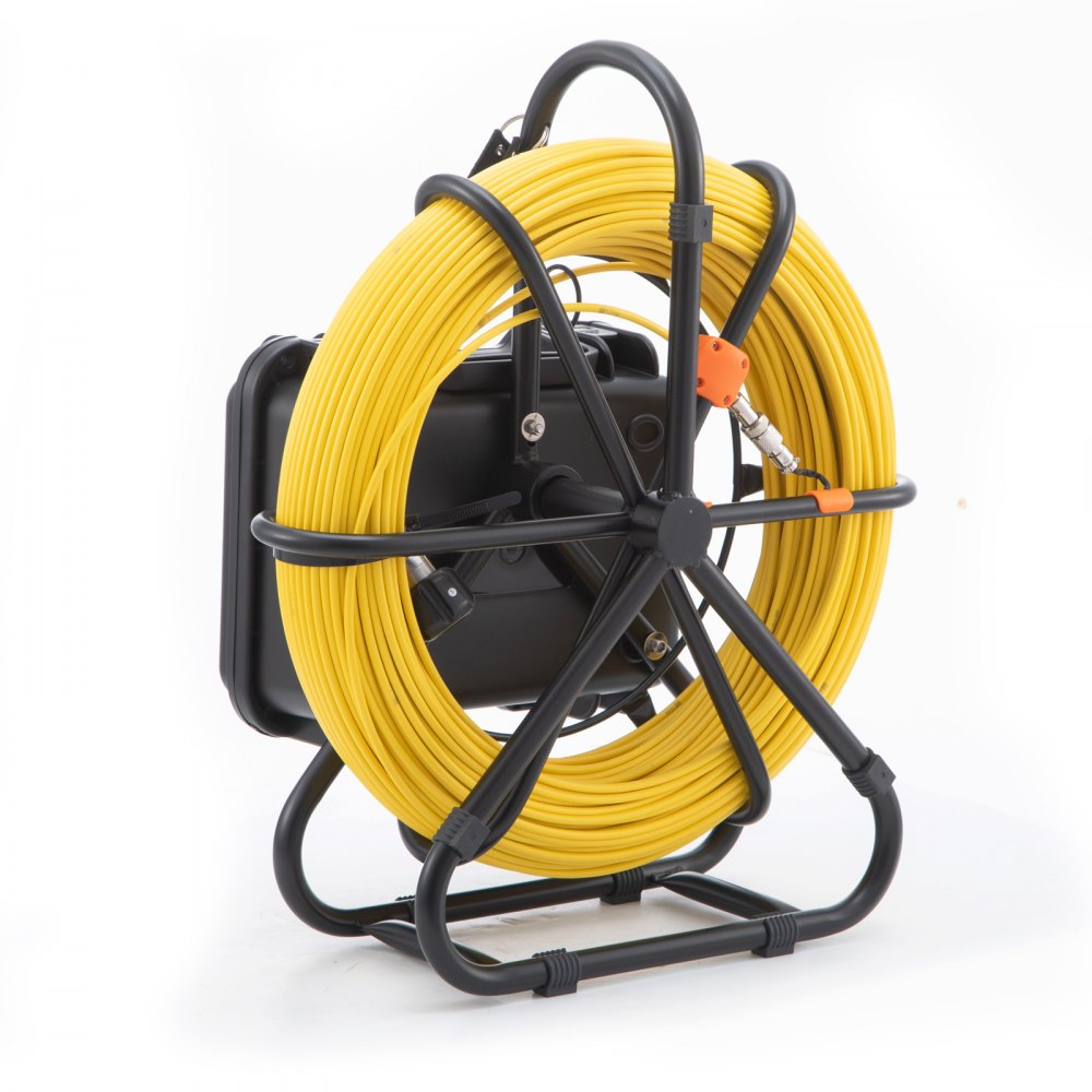Sewer Camera with 512Hz Locating, 91.5m, 23cm Pipe Inspection Camera with DVR Function, IP68 Camera with 12 Adjustable LEDs, a 16GB SD Card for Sewer Pipe, House, Sewer, Drain Pipe Sewer Camera with 512Hz Locating, 91.5m, 23cm Pipe Inspection Camera with DVR Function, IP68 Camera with 12 Adjustable LEDs, a 16GB SD Card for Sewer Pipe, House, Sewer, Drain Pipe