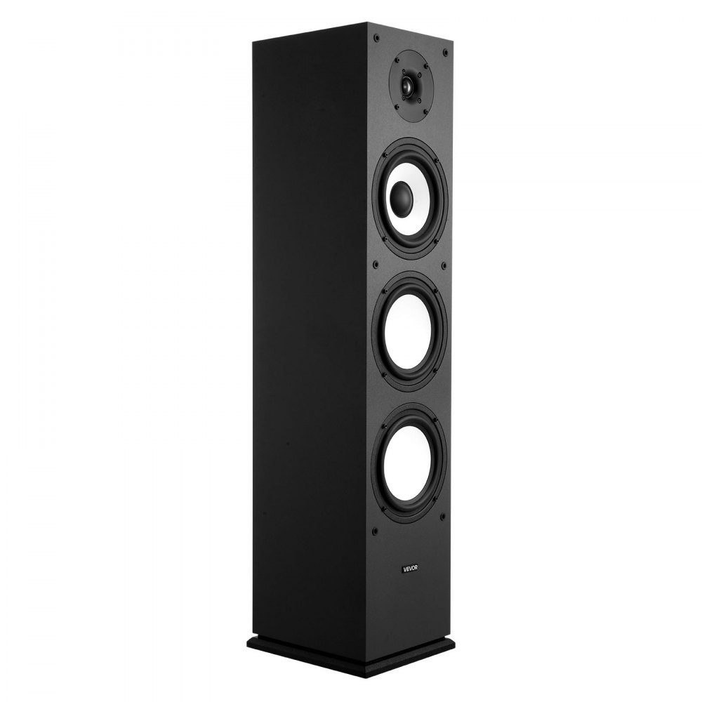 Passive floorstanding speaker, 2-way system with 1" tweeter, 6.5" woofer, 200W peak power, 70Hz-20kHz frequency response, robust MDF housing, for home audio, single