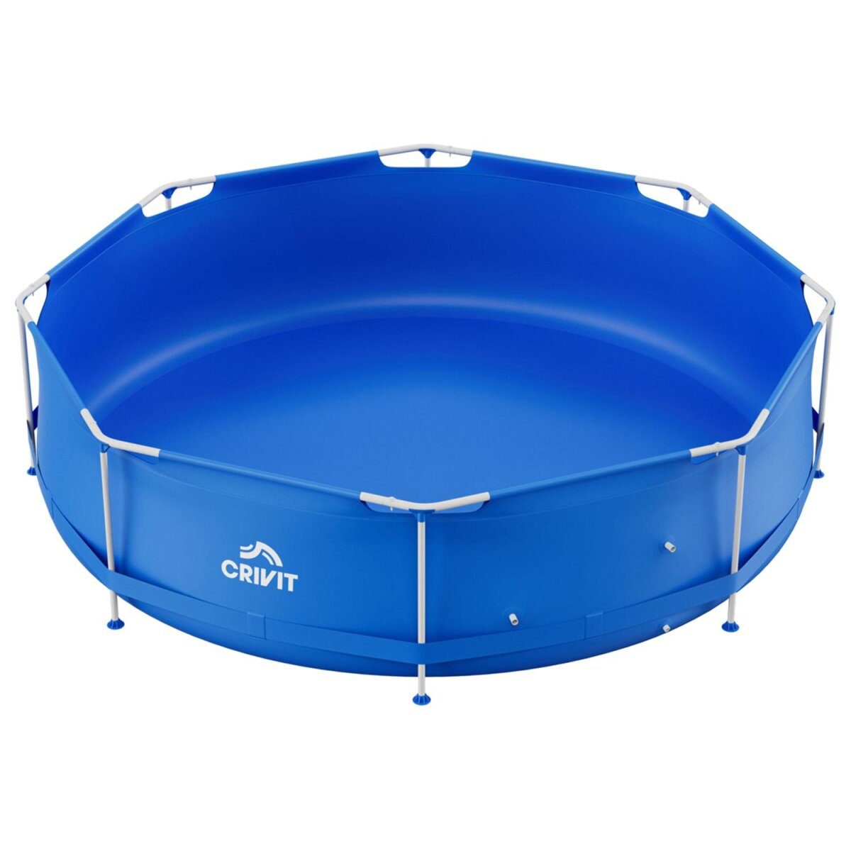 CRIVIT Metalframe Pool, inkl. Filterpumpe, Ø 300 x 76 cm