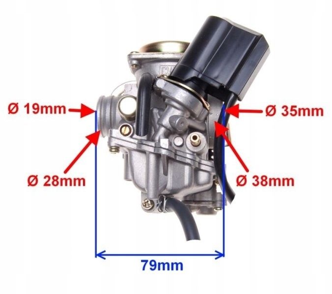 CARBURATEUR SCOOTER 4T GY6 139QMB AVEC ZIP LOCK