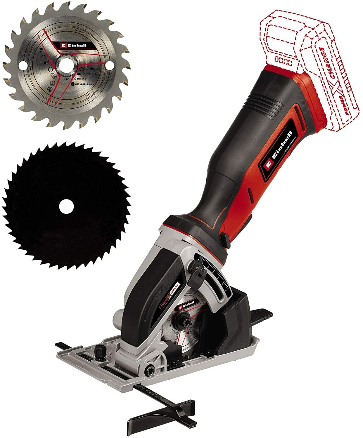 Einhell accu mini-cirkelzaag TE-CS 18/89 Li-Solo Power Einhell accu mini-cirkelzaag TE-CS 18/89 Li-Solo Power