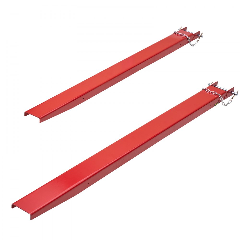 Lot de 2 rallonges de fourche, extension de dents de 2 090 mm, capacité de charge de 1,815 tonnes, dents de fourche en acier au carbone Q235, conception monobloc, extension de fourche à palette compatible avec les fourches de 106 mm Lot de 2 rallonges de fourche, extension de dents de 2 090 mm, capacité de charge de 1,815 tonnes, dents de fourche en acier au carbone Q235, conception monobloc, extension de fourche à palette compatible avec les fourches de 106 mm