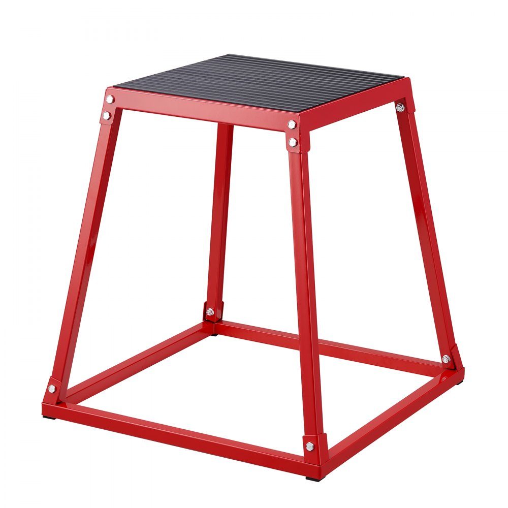 Boîtes de saut pliométriques 3 pièces, boîte pliométrique rouge de 305/458/609 mm, ensemble de boîtes d'exercices de remise en forme antidérapantes pour l'entraînement de fitness à domicile, l'entraînement de force de conditionnement, l'entraînement de sa