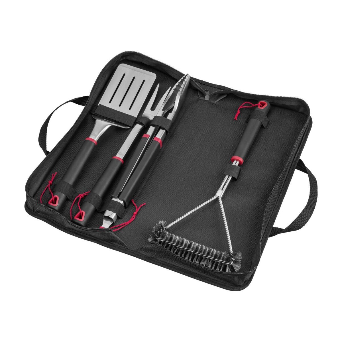 GRILLMEISTER Edelstahl-Grillbesteck-Set / Edelstahl-Grillspatel-Set