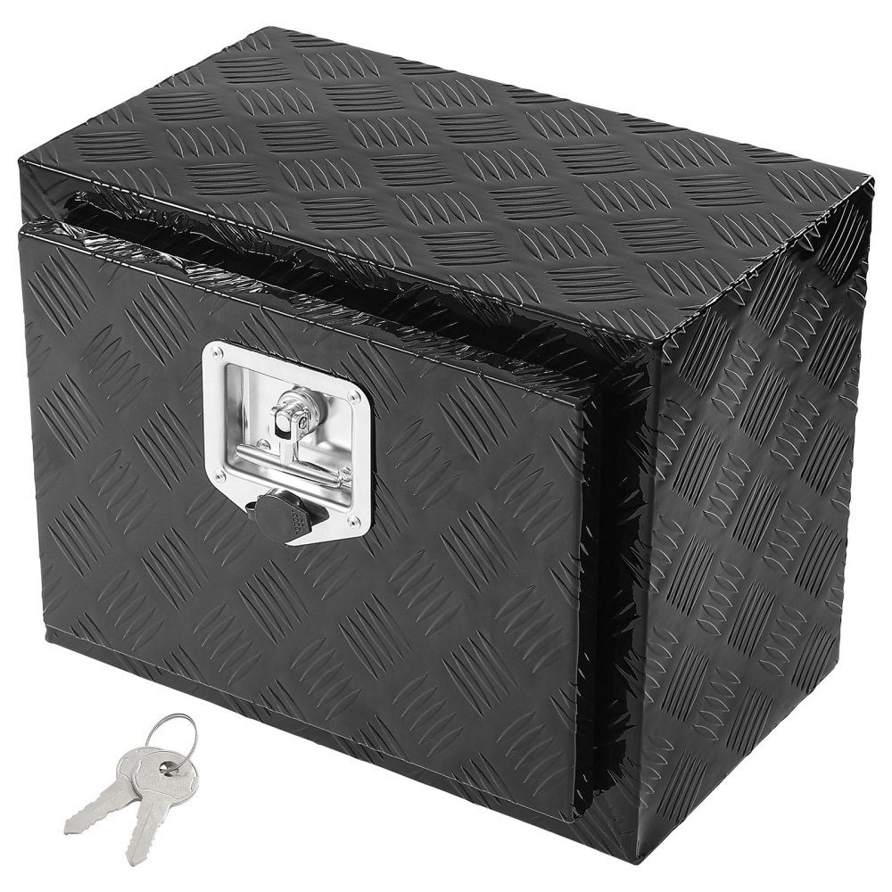 Skrzynka narzędziowa do ciężarówki, skrzynia do przyczepy pod podwoziem, skrzynka narzędziowa 46x32x36 cm skrzynia do przechowywania na pickup, stop aluminium, wytrzymała skrzynka narzędziowa 20 kg, zamykany schowek