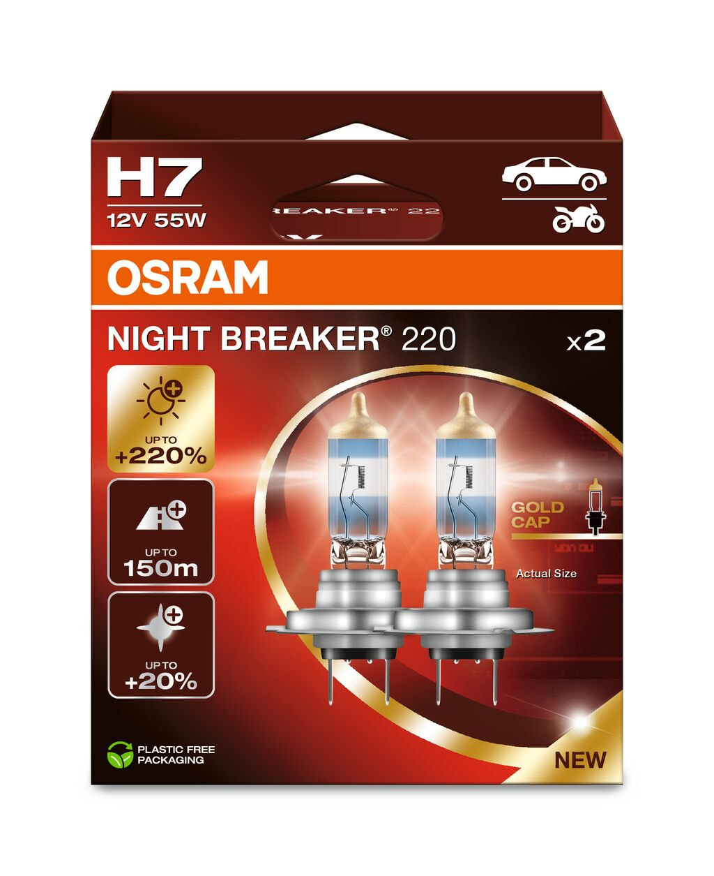 OSRAM H7 NIGHT BREAKER +220% – Part No. HT-47333