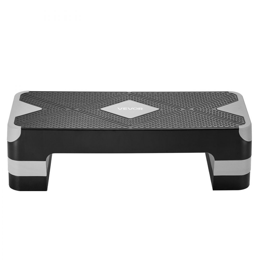 Aerobic Running Board Height Adjustable Exercise Board (4-8") Stepper Fitness with 500 Pounds Load Capacity Non-Slip Surface Bench for Home Gym Cardio Strength Training Gray