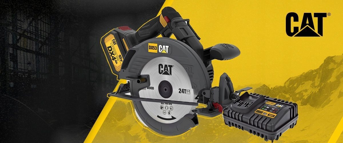 CAT DX53B bürstenlose Kreissäge + Akku + Ladegerät Starterset