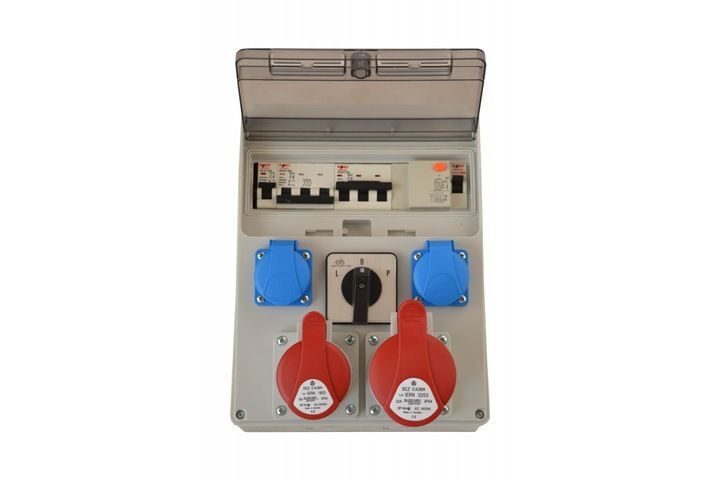 Electrical wall distributor 2 x 230 V 16A / 1 x 32A / 1 x 16A complete set construction power distribution CONSTRUCTION SWITCHGEAR switchgear