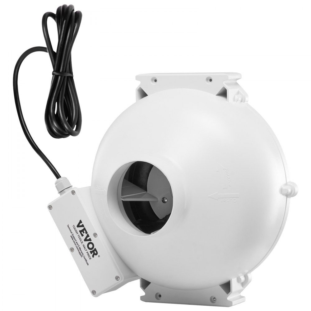 98–89 mm Radon-Lüfter-Installationsset, 260 CFM Radon-Minderungs-Lüftersystem-Set mit 2 Kupplungen, Manometer, Inline-Kanalventilator-Abluftventilator für Innen- und Außenlüftung