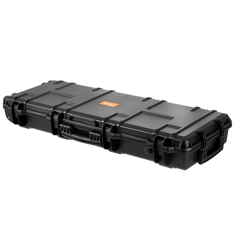 Rifle hard case with 3 layers of fully protective foam, lockable hard gun case, waterproof & rollable long gun case, for 109 cm rifles or shotguns
