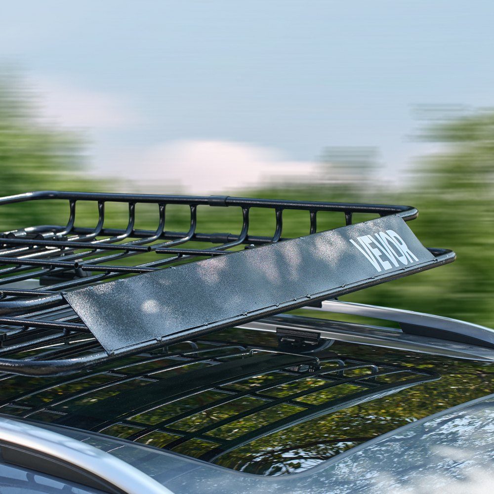 Imperiaalmand Autodakmand (1095 x 1270 x 105 mm) Universele roestvrijstalen imperiaal met maximaal draagvermogen van 68 kg, auto-imperiaal voor SUV-vrachtwagens