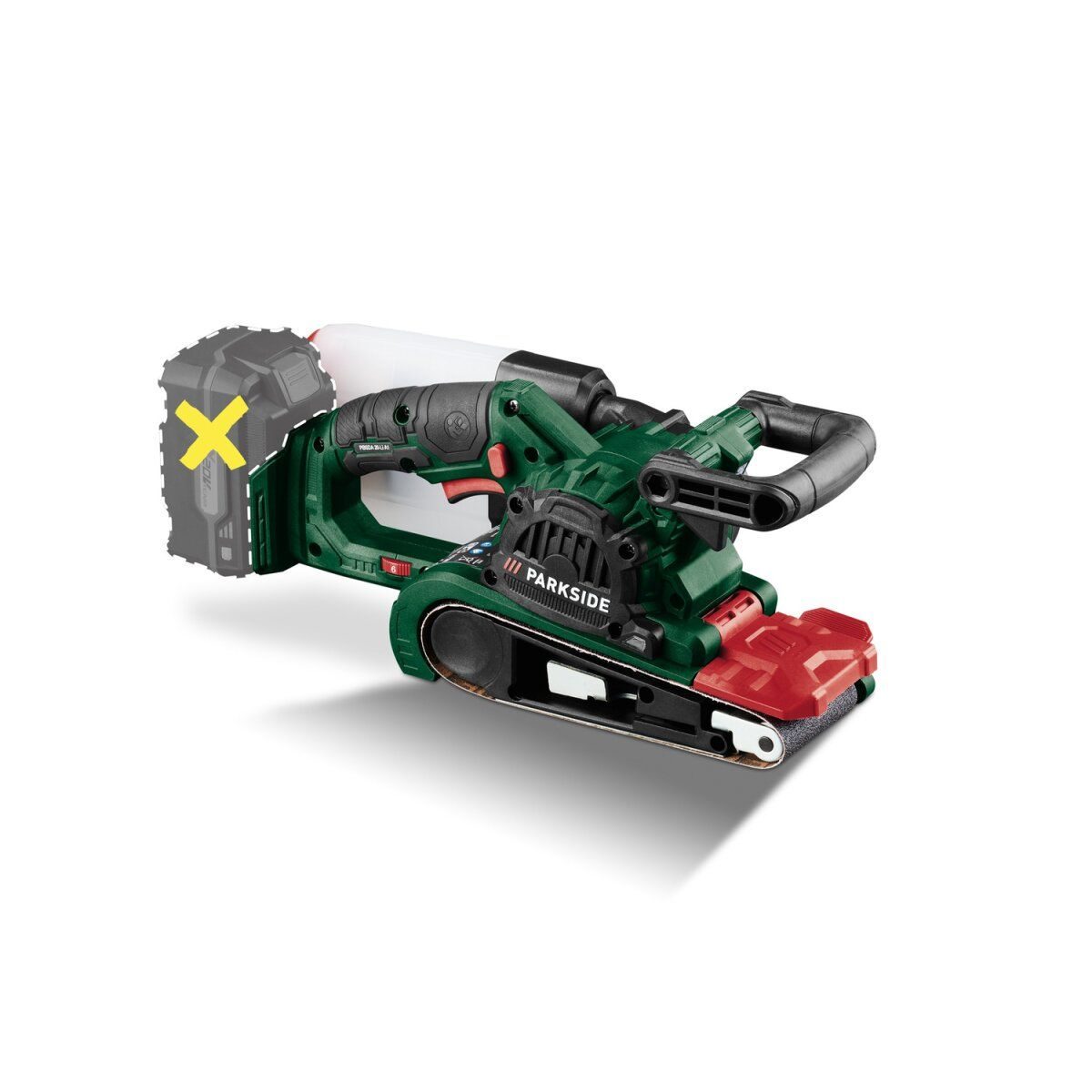 PARKSIDE® 20 V cordless belt sander “PBSDA 20-Li A1” – without battery and charger – powerful sander for precise work