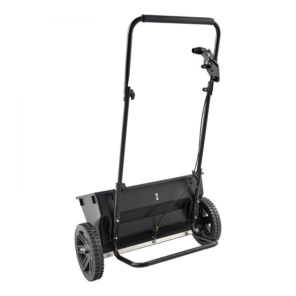 Spreader, 22.6 kg capacity, centrifugal spreader with filling funnel, 460 mm spreading width & 10 adjustment options, 25.4 cm tires, fertilizer spreader for seeds, fertilizer